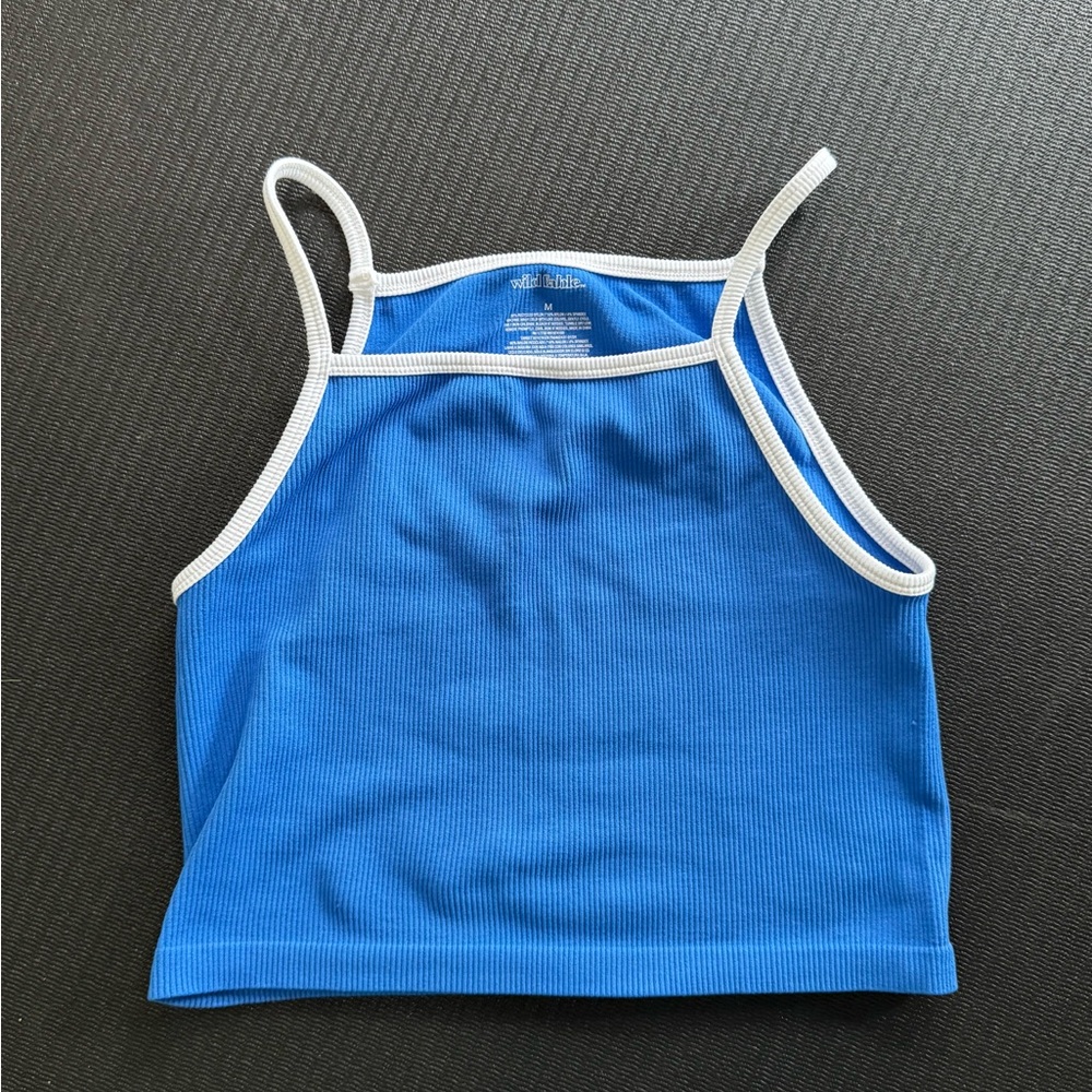Wild Fable Blue Tank with White Edging